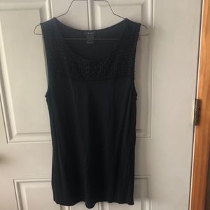 Ann Taylor black sleeveless top. Size M